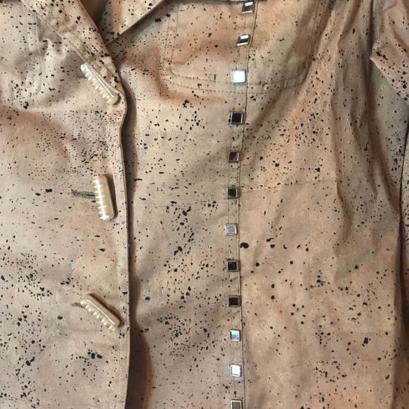 Very vera unique tan blazer jacket size me… - Picture 4 of 6